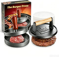 Smash Burger Press 6.5" Burger Patty Maker Set 20pc Baking Paper | 2lb Heavy-Duty Grill Bacon Meat Press with Wood Handle,Nonstick hamburger Smasher for griddle accessories,BBQs and Tailgates