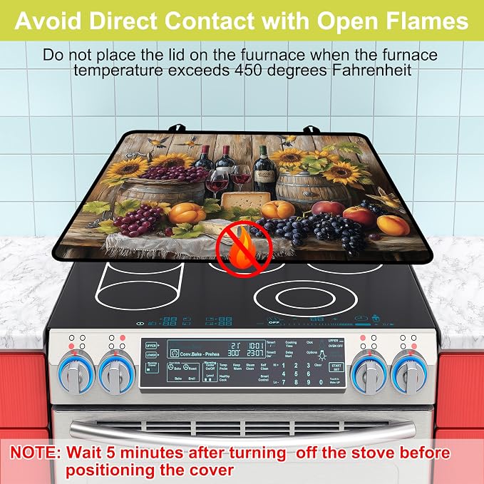 Stove Top Covers for Electric Stove, Glass Stove top Cover 28"x 20"