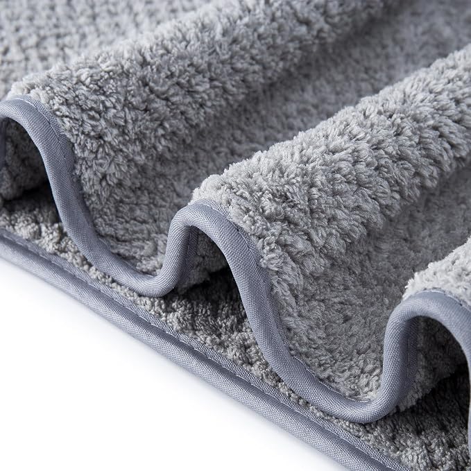 MaopaoBeauty Washcloth Set for Bathroom - Quick Drying - Ultra Soft Microfiber Absorbent Towel for Bath Fitness, Gym, Shower, Hotel, and Spa - 13x13 Inch | Set of 6, Grey