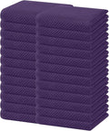 Homaxy 100% Cotton Waffle Weave Kitchen Dish Towels 24-Pack, Eggplant | 13 x 28 Inches, Ultra Soft Absorbent Dish Towels, Quick Drying Cleaning Towels