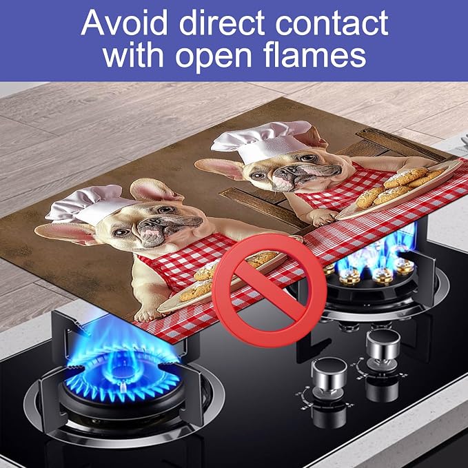 HOMETITUTE Chef Dog Stove Top Cover 28x20 Diatomite Heat Resistant Mat