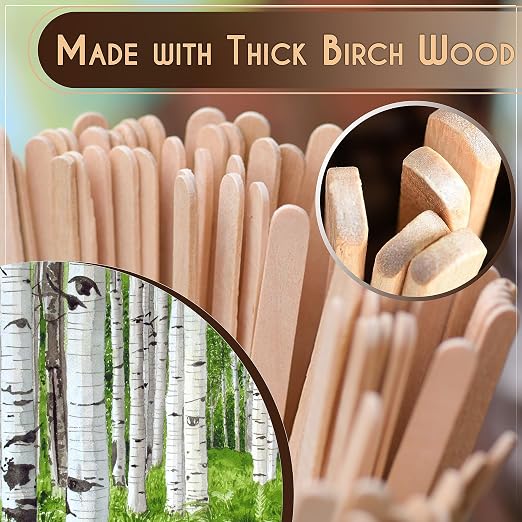 Perfect Stix Premium Wooden Coffee Stirrer Sticks, Thick Birch Wood 1000 Count, 5.5" Inches. Eco-Friendly Wooden Stirrers (5.5Inches / 1000PC)