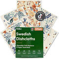Swedish Dishcloths for Kitchen | 5 Pack Fresh Flowers Reusable Paper Towels Washable | Swedish Dish Towels | Non-Scratch Cellulose Sponge Cloths | No Odor, Biodegradable Cleaning Cloths | Reusable Paper Towels Washable, Swedish Dish Towels, Non-Scratch...