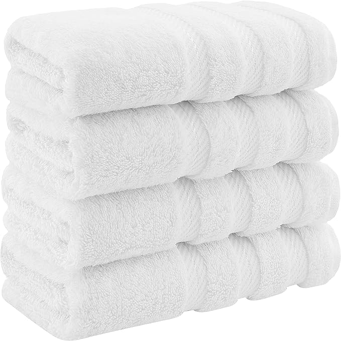 American Soft Linen 100% Cotton Luxury Turkish Towels, 4 PC Hand Towel Set | Soft Absorbent Quick Dry OEKO Tex Standard 100 Certificated Durable Machine Washable Premium Hotel Quality