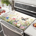 HOMETITUTE Butterfly Stove Top Cover 28x20 Wildflower Meadow Diatomite Mat