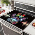 HOMETITUTE Colorful Paw Print Stove Top Cover 28x20 Heat Resistant Mat
