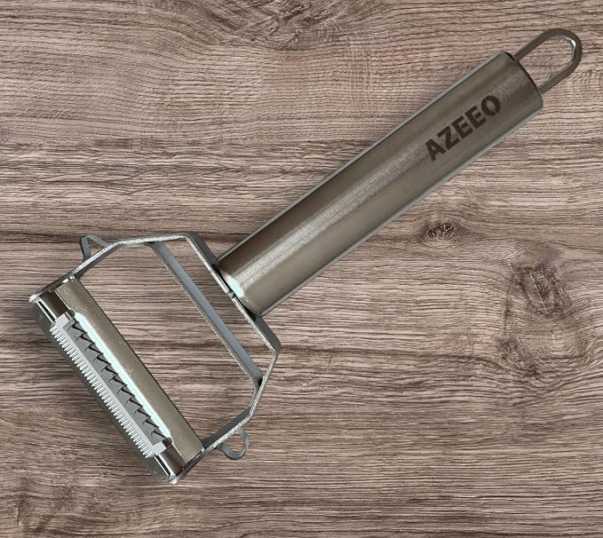 Julienne Peeler, Vegetable Peeler for Kitchen,Ultra Sharp Stainless Steel Fruit Slicer with Heavy Duty Dual Blade Vegetable Julienne Cutter, No-Rust Multifunction Y Potato Peeler