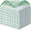 Kitinjoy Cotton 8 Pack Terry Kitchen Dish Cloths, Green | 12 x 12 Inches Super Soft and Absorbent Dish Rags, Quick Drying Dish towels for Washing Dishes