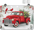 Electric Stove Top Cover,Christmas Truck Stove Cover for Glass Top Electric Stove,Winter Cardinal Bird Heat Resistant Flat Top Stove Mat Countertop Protector, 28 x 20 Inch