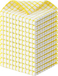 Kitinjoy Cotton 12 Pack Terry Kitchen Dish Cloths, Yellow | 12 x 12 Inches Super Soft and Absorbent Dish Rags, Quick Drying Dish towels for Washing Dishes