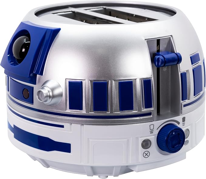 Uncanny Brands Star Wars R2D2 Deluxe Toaster - Lights-Up and Makes Sounds Like Artoo