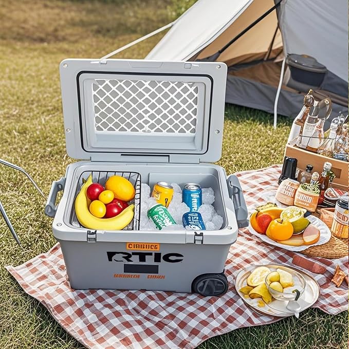 Cooler Basket for RTIC 52/72Qt Ultra-Light Wheeled Coolers,Inside Dry-Goods Basket fits Coleman 54 Qt Steel Belted/Ninja FrostVault Cooler,Stainless Steel Wire Rack