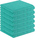 Homaxy 100% Cotton Terry Kitchen Towels, 6 Pack, Turquoise | Ultra Soft and Absorbent Dish Towels for Kitchen, Suitable for Drying and Washing Dishes