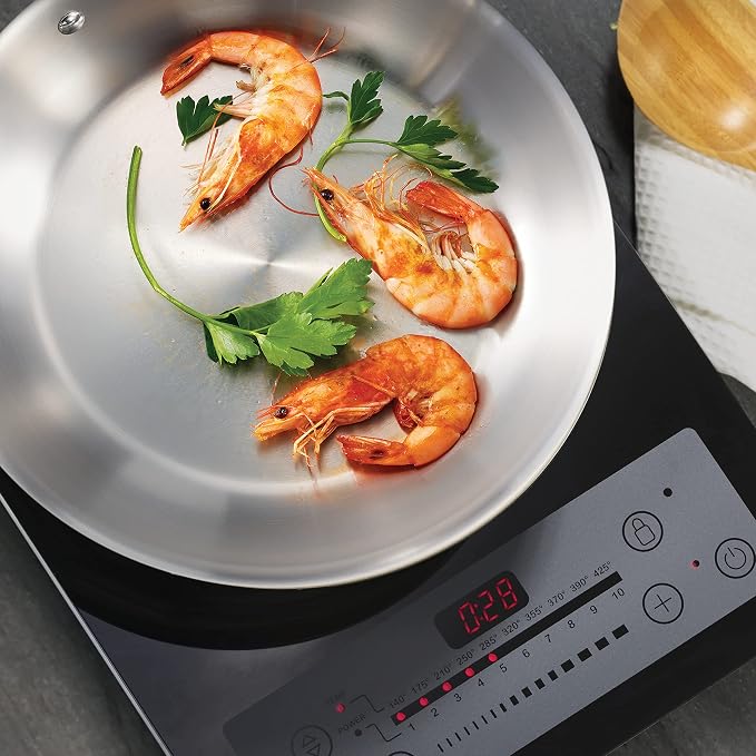 Tramontina Signature Tri-Ply Clad Stainless Steel 12-Inch Large Frying Pan | Induction-Ready Skillet, Dishwasher-Safe, NSF-Certified