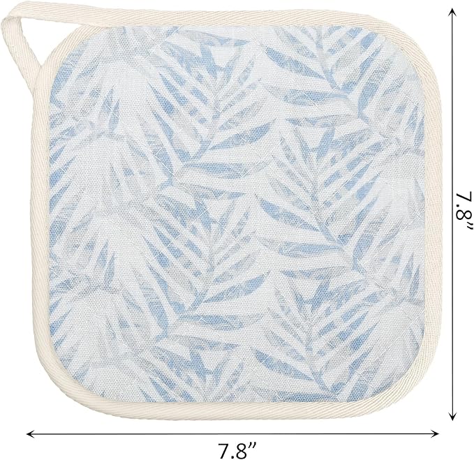 6 Pack Pot Holders 100% Cotton Heat Resistant Potholder, Machine Washable Pot Holder, Hot Pads, Table Pads for Cooking Baking (B1)