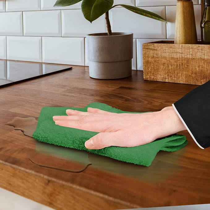 Avalon Towels Bar Towels (Pack of 120) Size 14x17 Inches – 100% Cotton, Absorbent and Reusable Cleaning Rags, Multipurpose Cleaning Towels, Terry Cloth Rags, Durable Shop Rags (Green)