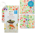 Bee's Wrap Beeswax Food Wraps, 2 Medium & Sandwich Pack - Garden Party | Organic Beeswax Wraps - Plastic Free - Reusable Food Storage - Lunches & Leftovers - Made in USA