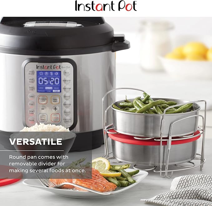 Instant Pot Official 8-Piece Cook/Bake Set, Versatile and Durable, Compatible with 6-Quart and 8-Quart Cookers, Red, Excellent for Cooking, Baking, Storing, and Reheating, BPA-Free and Heat Resistant | Stainless Steel & Silicone, Compatible with 6 Qt &...