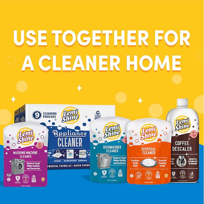 Lemi Shine Coffee Descaler - Made with Food-Grade Citric Acid - 15 oz | Removes Tough Buildup - Food-Grade Citric Acid Coffee Maker Cleaner for Nespresso, Keurig, and More
