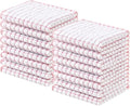 Homaxy 16 Pack Terry Kitchen Dish Cloths, 12"x12", Pink | Super Soft and Absorbent Dish Rags, Quick Drying Reusable Dish Towels for Washing Dishes