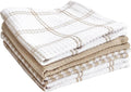 T-Fal Premium Waffle Dish Cloths: Highly Absorbent, Super Soft Long Lasting - 100% Cotton, 12"x13" Towel for Cleaning & Drying, (4-Pack), Sand