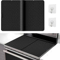 Foldable Silicone Stove Top Cover – 20"x28" Stove Top Covers for Electric Stove, Glass Top Stove Cover, RV Stove Top Cover & Dish Drying Mat (Black, 28''x20'')
