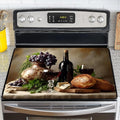 NYZE Stove Top Cover for Electric/Glass Stove, Flat Top Cooktop Protector, Electric Cooktop Cover, Extra Counter Space for Kitchen (Red Wine & Grapes)