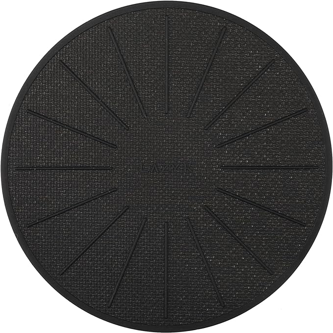 Induction Cooktop Mat - Silicone Fiberglass Scratch Protector - for Magnetic Stove - Non Slip Pads to Prevent Pots from Sliding During Cooking_ Black (7.8inches)