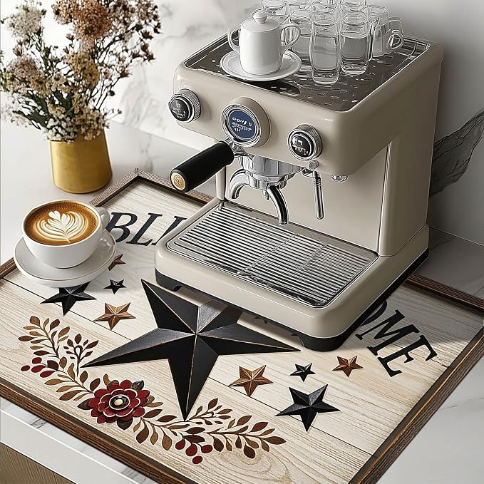 HOMETITUTE Stove Top Cover 28x20 Bless Our Home Star Heat Resistant Mat