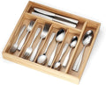 Cambridge Madison Satin 62-Piece 18/0 Silverware Set for 12, Flatware | silver, dishwasher safe | includes wood storage tray | heavy duty, cutlery set for kitchen and dining, utensil set