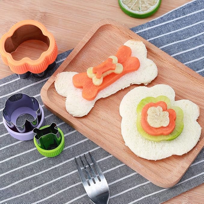 Dog Cookie Cutter Set - Dog Bone and Dog Paw Print Cookie Mold for Homemade Treats - Stainless Steel Cookie Cutter molds for Kids Suitable for Cakes and Cookies (Assorted Sizes)