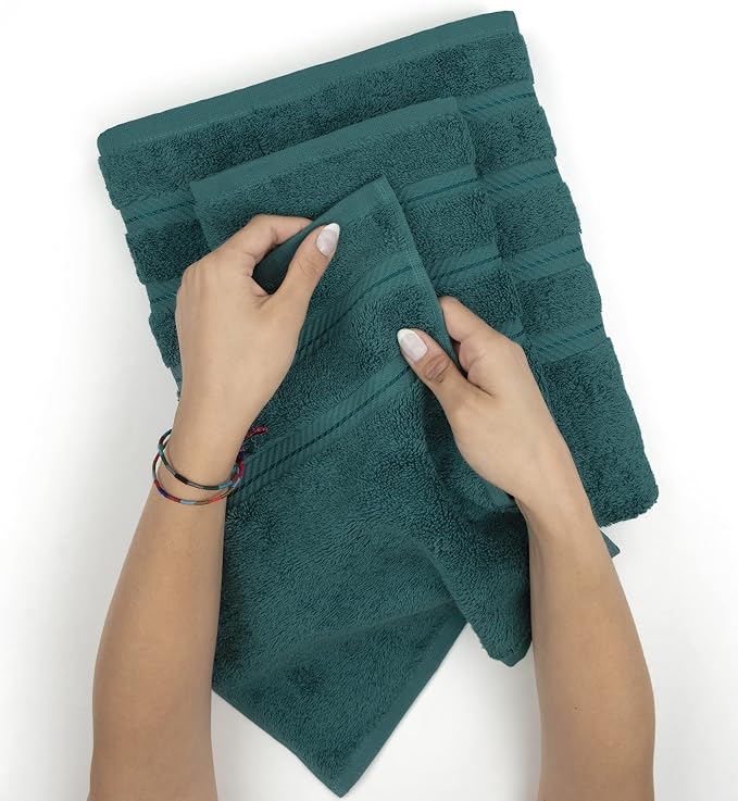 American Soft Linen 100% Cotton Luxury Turkish Towels, 4 PC Hand Towel Set | Soft Absorbent Quick Dry OEKO Tex Standard 100 Certificated Durable Machine Washable Premium Hotel Quality