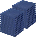 Homaxy 100% Cotton Waffle Weave Kitchen Dish Cloths 18-Pack, Navy Blue | 12 x 12 Inches, Ultra Soft Absorbent Dish Towels, Quick Drying Dish Rags with Hanging Loop