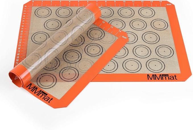 Best German Silicone Baking Mat, 2 Half Sheets Macaron Baking Mats | Non Slip Silicone Baking Sheet, Non Stick Reusable, BPA Free, PFOA Free, Non-toxic, Dishwasher Safe