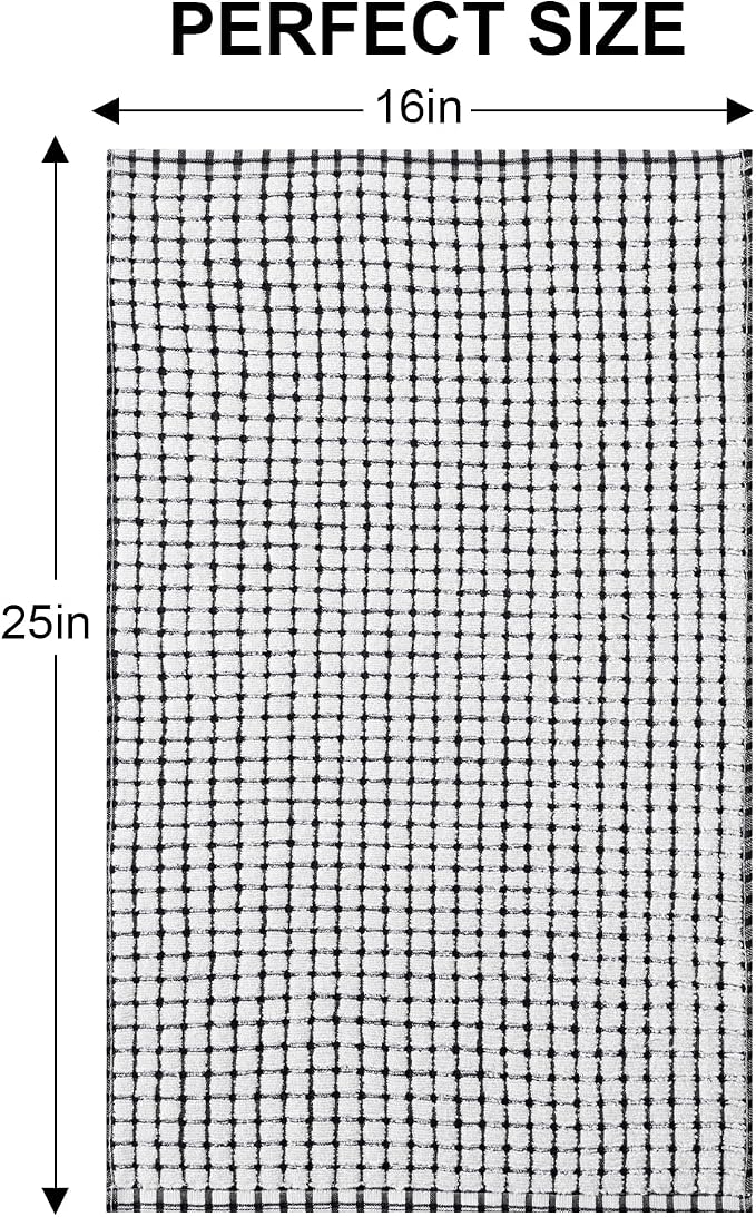 Kitinjoy Cotton 8 Pack Terry Kitchen Towels, Mix Color | 16 x 25 Inches Super Soft and Absorbent Dish Towels, Quick Drying hand towels for kitchen Drying