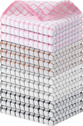 Kitinjoy Cotton 12 Pack Terry Kitchen Dish Cloths, Mix Color | 12 x 12 Inches Super Soft and Absorbent Dish Rags, Quick Drying Dish towels for Washing Dishes