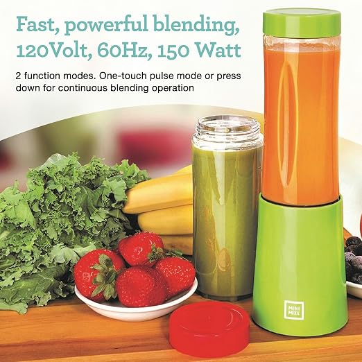 Euro Cuisine MM1R Personal Blender - Compact & Portable Smoothie Blender, Mini Blender Cup for Smoothies, Shakes, Baby Food,Single Serve Blender - Red
