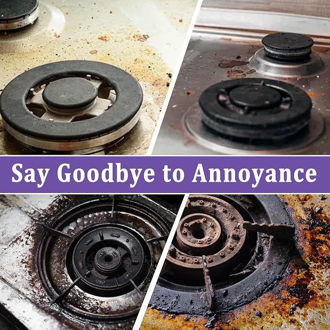 GCFG3060BF/GCFG3060BD PLUS Stove Protector for Frigidaire Gallery Gas Range | Reusable Thickened Burner Splatter Stove Liner, Easy to Clean, Fire Resistant Trimmable, Comes with 3 Free Cleaning Brushes