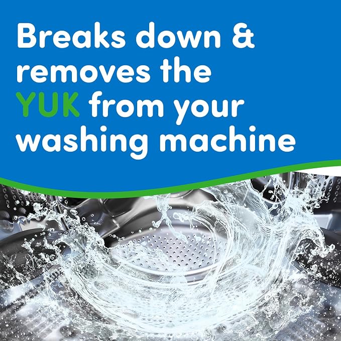 Oh Yuk Washing Machine & Dishwasher Cleaner Combo, Descaler & Deodorizer | 2 Cleaners in 1 Pack, Removes Grease, Odors & Buildup, Natural Citrus Scent, All Washers & Dishwashers, Septic Safe