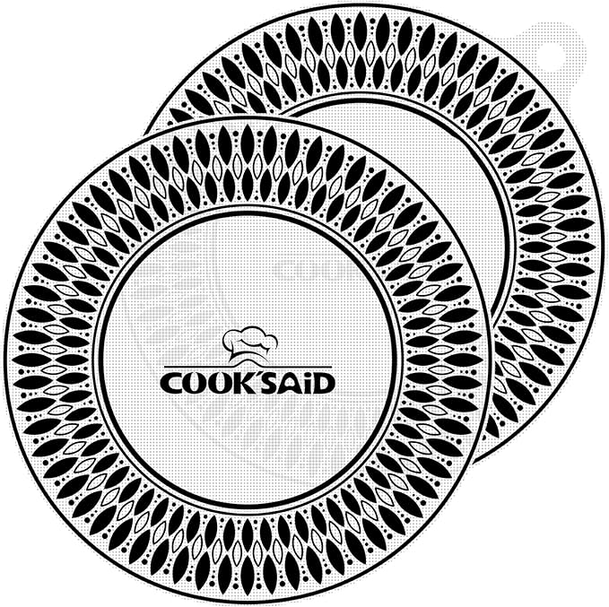 Cook's Aid Silicone Induction Cooktop Protector Cover Mat 9.5" (Magnetic) | 230°C (450℉) Heat-Resistant Induction Stove Protector | Multifunctional Silicone Mats (Logo CK)
