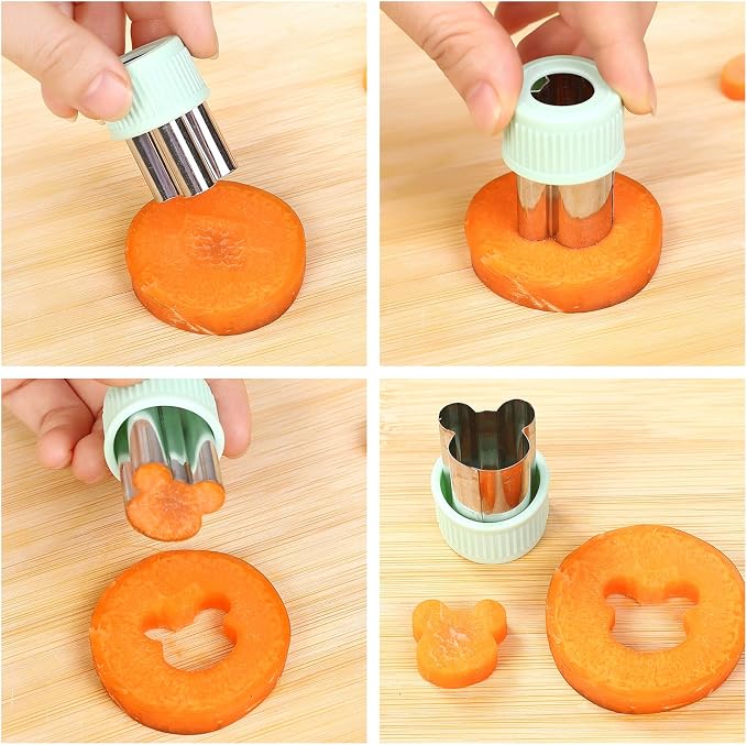 laxizar 18 pcs Cookie Cutters Fruit Cutter Vegetable Cookie Stamps Mold