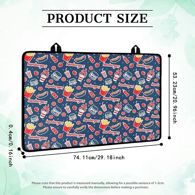 American Flag Elk Kitchen Stove Cover for Electric Stove Heat-Resistant Induction Stove Top Protector with Hanging Loop Countertop Mat 29.18 x 20.96 inches 4th of July Decor