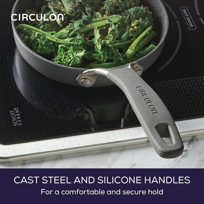 Circulon A1 Series with ScratchDefense Nonstick Induction Small Frying Pan for Eggs, Induction Cookware, Egg Pan, 6.25-Inch, Graphite