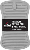 All-Clad Premium Pot Holder & Hot Pad: Heat Resistant to 500 Degrees - 100% Cotton, 10"x6.25" Hot Pad for Kitchen and Barbeque, (1-Pack), Titanium