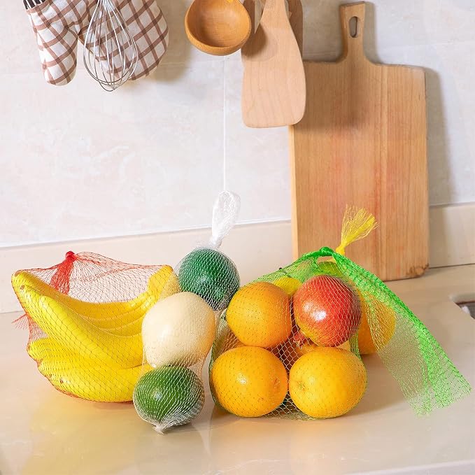 Shappy Reusable Mesh Netting, Onion Reusable Mesh Net Produce Grocery Toys Fruits Vegetables Storage Bags, Seafood Bag