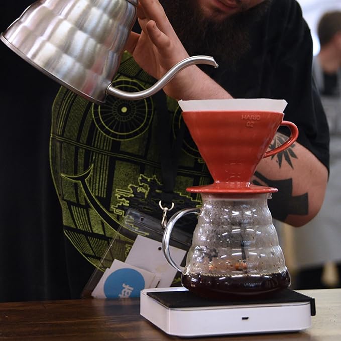 Hario V60 Plastic Coffee Dripper, Size 02, White