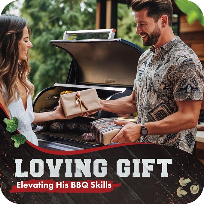 KITCHEN PERFECTION S Silicone Smoker BBQ Gloves - Heat Resistant Oven Mitts | Waterproof, 5-Finger Design For A Better Grip, for Pitmasters, Meat Smoking, Grilling, Cooking, Frying Turkey | Grill Gift