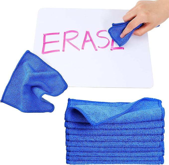30 Pcs Dry Erase Cloth,6 X 6 Inch,Blue | Cleaning Rags Reasonable Whiteboard Cloth Kitchen Towels Microfiber Towels Cars Wash