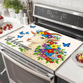 HOMETITUTE Spring Stove Top Cover 28x20 Welcome Goat Floral Heat Resistant
