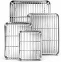 Homikit Baking Sheet with Wire Rack Set (4 Pans + 4 Racks), 16/12/10/9 Inch | Stainless Steel Sheet Pans with Cooling Racks for Oven, Heavy Duty Metal Cookie Bacon Baking Trays Non Toxic, Dishwasher Safe